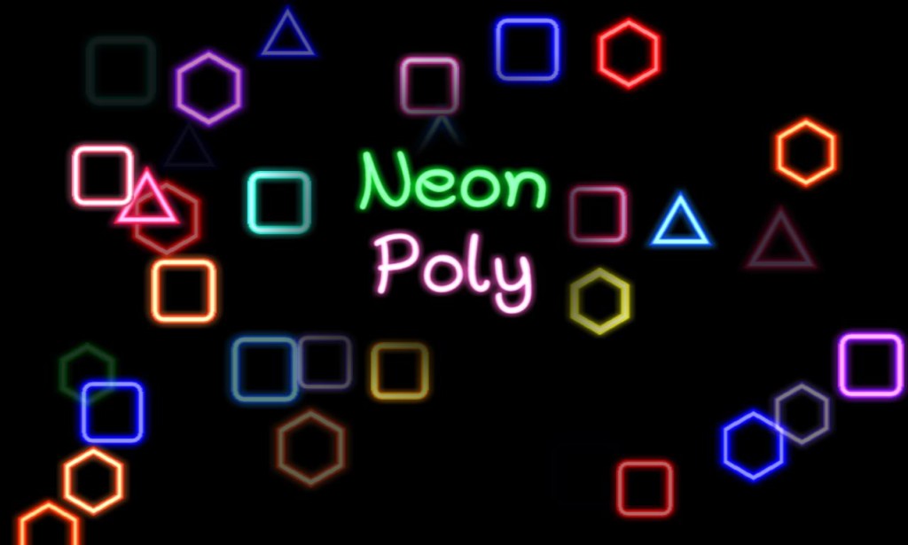 Neon Poly puzzle game on iOS